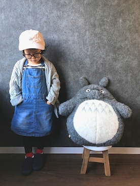 「トトロ」｜「アイテム（ワンピース/ドレス）」を使った、になこ＊さん（キッズ・100cm）の秋コーディネート