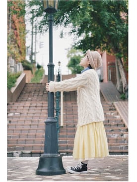 「override 」｜「アイテム（その他アウター）」を使った、maiさん（レディース・149cm）の秋コーディネート