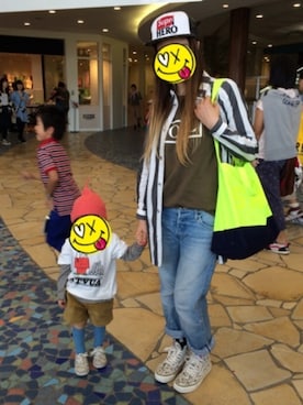 「SASQUATCHfabrix.（サスクワァッチファブリックス）のアイテム（ニットキャップ/ビーニー）」を使った、Nさん（レディース・163cm）の秋コーディネート