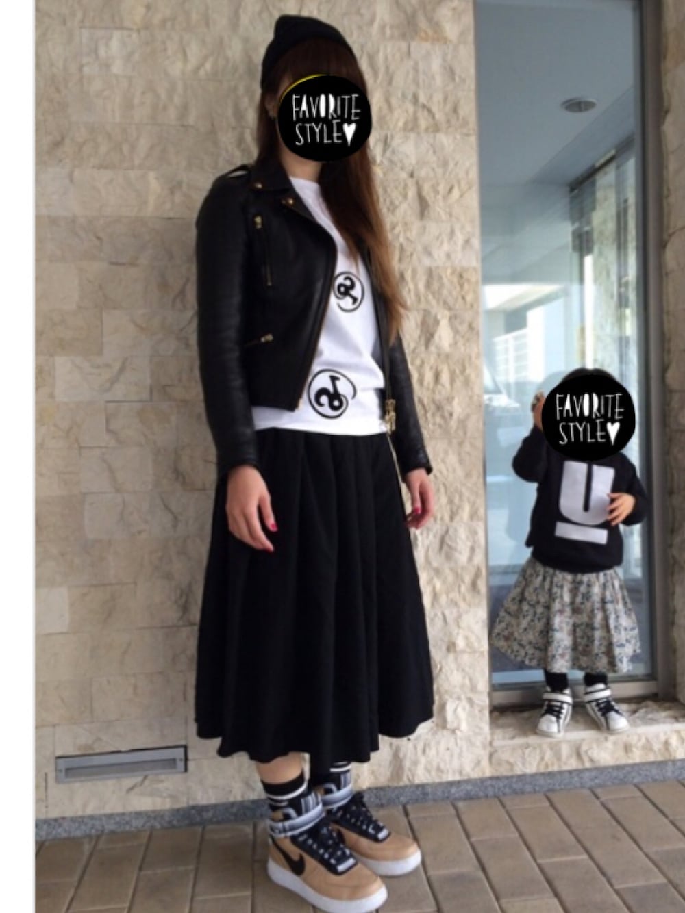 「エヌハリウッド、リチャードソン、ブラックコムデギャルソン、ナイキ、リカルドティッシ」｜「BLACK COMME des GARCONSのアイテム（スカート、ブラック系）」を使った、Nさん（レディース・163cm）の秋コーディネートの1枚目の写真