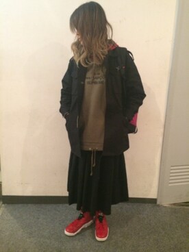 「HYKE」｜「アイテム（その他）」を使った、Nさん（レディース・163cm）の冬コーディネート