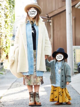 「HYKE」｜「アイテム（その他）」を使った、Nさん（レディース・163cm）の冬コーディネート