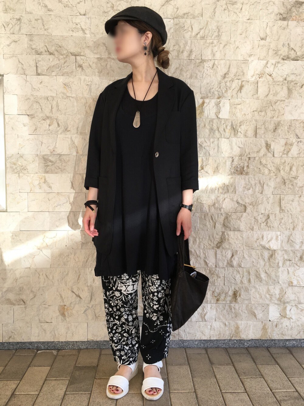 「OLDJOE、theletters、MM6、arts & science」｜「OLD JOE & CO.のアイテム（ハンチング/ベレー帽、グレー系）」を使った、Nさん（レディース・163cm）の春コーディネートの1枚目の写真