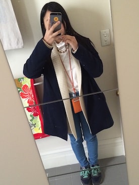 「 ハイネック」｜Ami さん（レディース・144cm）の秋コーディネート