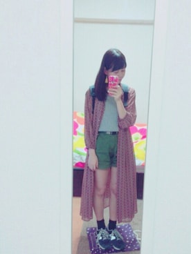 「グラミチ」｜「アイテム（ワンピース/ドレス）」を使った、Yuさん（レディース・151cm）の夏コーディネート
