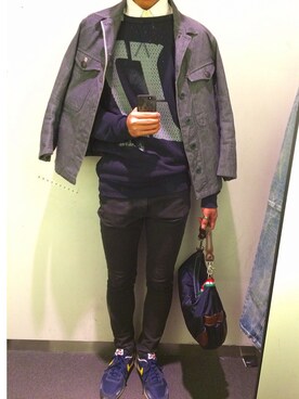 「リング」｜「アイテム（デニムジャケット）」を使った、KEITAROさん（メンズ・176cm）の春コーディネート