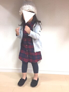 「2歳10ヶ月」｜「アイテム（ワンピース/ドレス）」を使った、Nene★さん（キッズ・90cm）の秋コーディネート