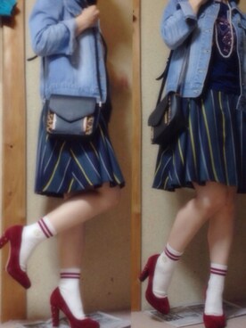 「AS KNOW AS plus（アズノゥアズプラス）のアイテム（デニムジャケット）」を使った、a.n.c.oさん（レディース・154cm）の秋コーディネート