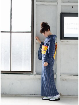 「名古屋帯」｜KIMONOMACHIさん（レディース・159cm）の秋コーディネート