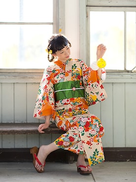 「 浴衣女子」｜KIMONOMACHIさん（レディース・168cm）の夏コーディネート