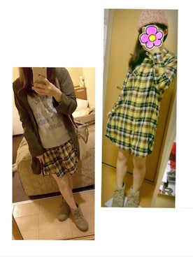 「レースアップシューズ」｜「アイテム（モッズコート）」を使った、みちさん（レディース・152cm）の秋コーディネート