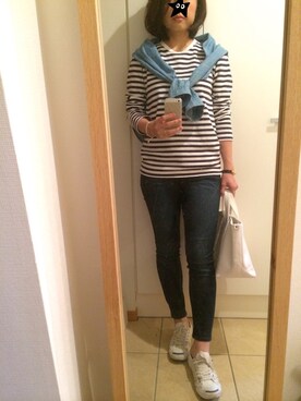 「CONVERSE（コンバース）のCONVERSE コンバース ジャック パーセル / JACK PURCEL（スニーカー）」を使った、syarakoさん（レディース・156cm）の春コーディネート