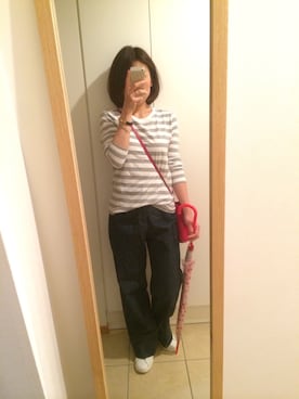 「Language（ランゲージ）のアイテム（パンツ）」を使った、syarakoさん（レディース・156cm）の夏コーディネート