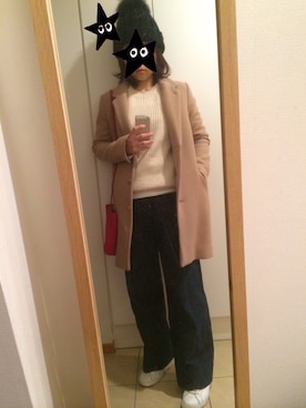 「Language（ランゲージ）のアイテム（パンツ）」を使った、syarakoさん（レディース・156cm）の冬コーディネート