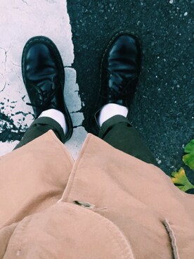 「Engineered Garments（エンジニアードガーメンツ）のアイテム（トレンチコート）」を使った、Rさん（メンズ・165cm）の冬コーディネート