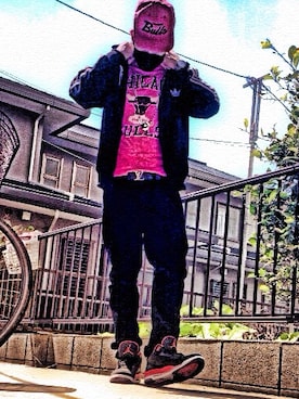 「kicks」｜「アイテム（ジャージ）」を使った、s_h_o_91さん（メンズ・180cm）の春コーディネート