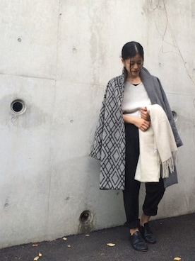 「antiqua（アンティカ）のアイテム（その他アウター）」を使った、antiquaさん（レディース・153cm）の冬コーディネート