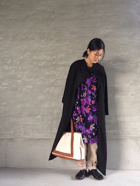 「アイテム（その他トップス、パープル系）」を使った、antiquaさん（レディース・153cm）の冬コーディネート