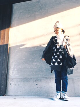 「antiqua（アンティカ）のアイテム（その他アウター）」を使った、antiquaさん（レディース・153cm）の冬コーディネート