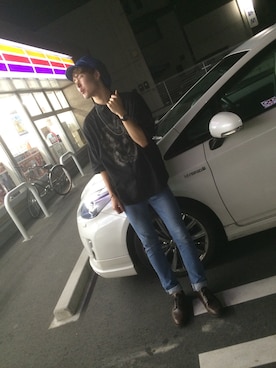 「アイテム（バングル/リストバンド）」を使った、Yujiro Haraguchiさん（メンズ・180cm・20代）の夏コーディネート