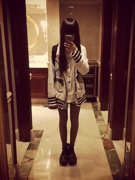 「アイテム（タイツ/ストッキング）」を使った、lingjinggeさん（レディース・163cm）の冬コーディネート