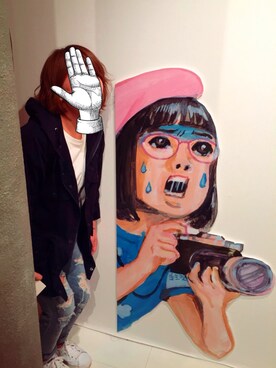 「アイテム（マウンテンパーカー、ブルー系）」を使った、mamama_7さん（レディース・151cm）の春コーディネート