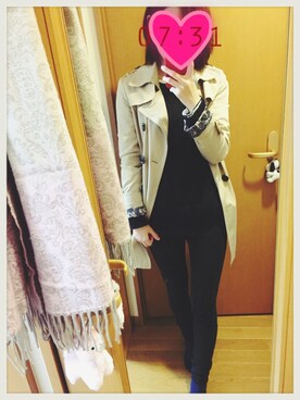 「通勤コーデ」｜「アイテム（雑貨/ホビー）」を使った、みゅとーむさん（レディース・163cm）の秋コーディネート