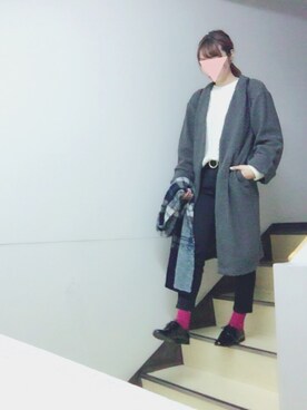 「sango（sango）のアイテム（その他アウター）」を使った、SHACEさん（レディース・164cm）の冬コーディネート