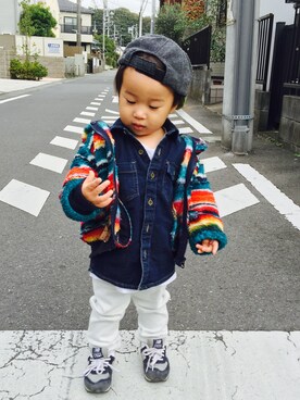 「next（next）のアイテム（キャップ）」を使った、UMIさん（キッズ・80cm）の冬コーディネート