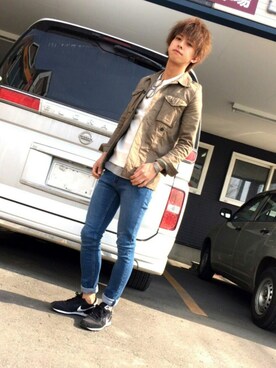 「wjk（ダヴルジェイケイ）のアイテム（ジャケット/アウター）」を使った、Matsuda  Kazukiさん（メンズ・175cm）の春コーディネート