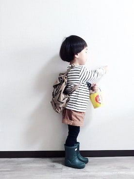 「bobochoses」｜「アイテム（オールインワン・サロペット）」を使った、aoao☺︎さん（キッズ・90cm）の春コーディネート