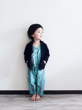 「bobochoses」｜「アイテム（オールインワン・サロペット）」を使った、aoao☺︎さん（キッズ・90cm）の春コーディネート