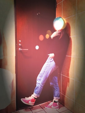 「黒ニット」｜cHiBiさん（レディース・158cm）の冬コーディネート