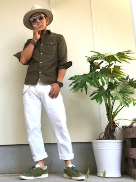 「Anoutcommune（アナウトコミューン）のアイテム」を使った、芳人さん（メンズ・170cm）の春コーディネート