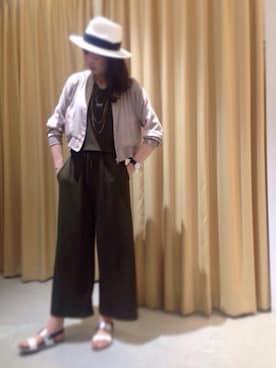 「アイテム（セットアップ）」を使った、yさん（レディース・170cm）の夏コーディネート