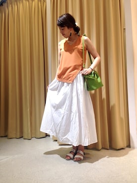 「summer」｜「アイテム（トートバッグ）」を使った、yさん（レディース・170cm）の夏コーディネート