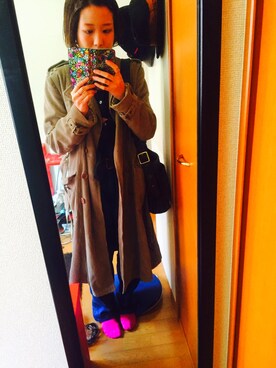 「MARC JACOBS（マークジェイコブス）のアイテム（トレンチコート）」を使った、123さん（レディース・157cm）の春コーディネート