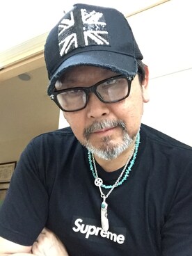 「アイテム（キャップ）」を使った、Yutaka Shimaokaさん（メンズ・177cm・50代）の夏コーディネート