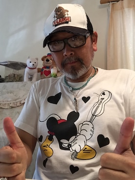 「アイテム（キャップ）」を使った、Yutaka Shimaokaさん（メンズ・177cm・50代）の夏コーディネート