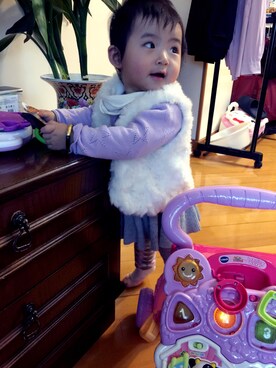 「H&M（エイチ・アンド・エム）のアイテム（カバーオール）」を使った、Sofiaさん（レディース・165cm）の冬コーディネート