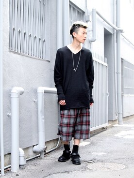 「kiryuyrik（キリュウキリュウ）のアイテム（その他トップス）」を使った、fukiageさん（メンズ・174cm）の春コーディネート