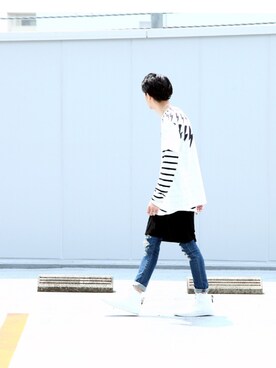 「NEIL BARRETT（ニールバレット）のアイテム（Tシャツ/カットソー）」を使った、fukiageさん（メンズ・174cm）の夏コーディネート