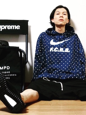 「RICK OWENS」｜「アイテム（マウンテンパーカー）」を使った、fukiageさん（メンズ・174cm）の夏コーディネート