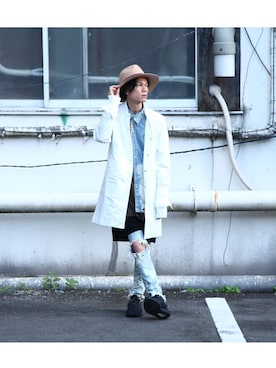 「STAMPD（スタンプド）のアイテム（その他アウター）」を使った、fukiageさん（メンズ・174cm）の秋コーディネート