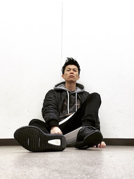「STAMPD（スタンプド）のアイテム（ジャケット/アウター）」を使った、fukiageさん（メンズ・174cm）の冬コーディネート