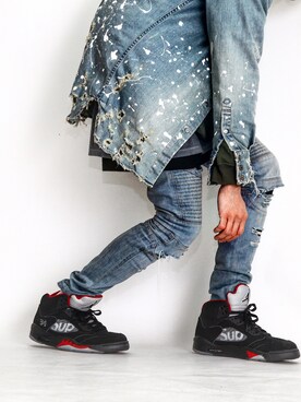 「WVM（ダブルヴイエム）のアイテム」を使った、fukiageさん（メンズ・174cm）の冬コーディネート