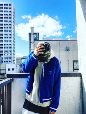 「UNIF（ユニフ）のアイテム（ブルゾン）」を使った、fukiageさん（メンズ・174cm）の冬コーディネート