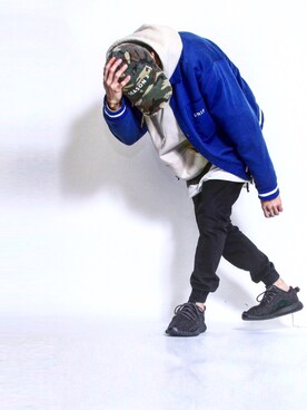 「UNIF（ユニフ）のアイテム（ブルゾン）」を使った、fukiageさん（メンズ・174cm）の春コーディネート
