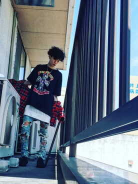 「WVM（ダブルヴイエム）のアイテム（デニムパンツ）」を使った、fukiageさん（メンズ・174cm）の夏コーディネート