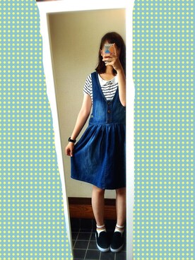 「cepo.」｜「アイテム（オールインワン・サロペット）」を使った、み。さん（レディース・165cm）の秋コーディネート